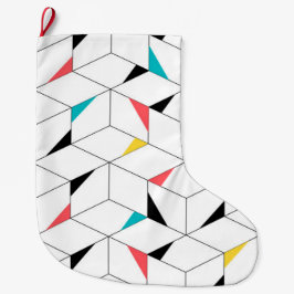 Farbenfroh, modern, fröhlich, trendig und fröhlich großer weihnachtsstrumpf