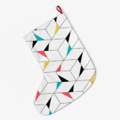 Farbenfroh, modern, fröhlich, trendig und fröhlich großer weihnachtsstrumpf (Rückseite (Hängend))