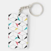 Farbenfroh, modern, fröhlich, trendig und fröhlich schlüsselanhänger (Rückseite)