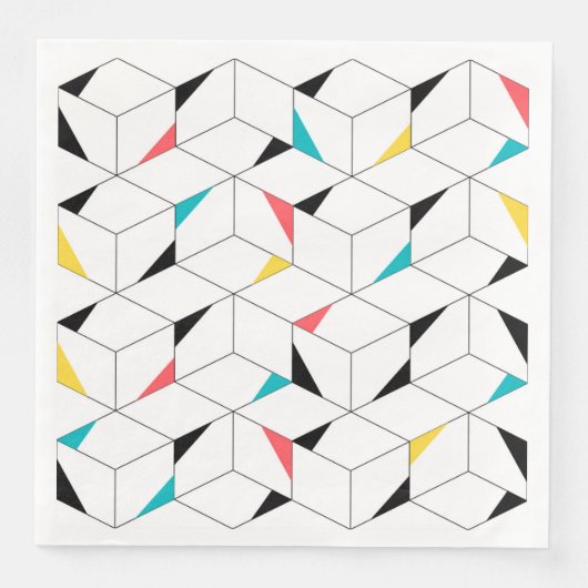 Farbenfroh, modern, fröhlich, trendig und fröhlich serviette (Vorderseite)