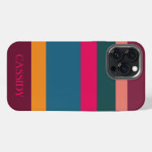 Farbenfroh, modern gestreift iPhone hülle (Rückseite (Horizontal))