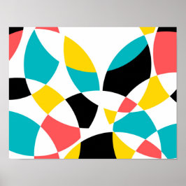 Farbenfroh, modern, trendig, cool, einzigartig run poster