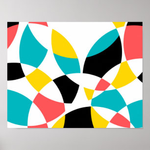 Farbenfroh, modern, trendig, cool, einzigartig run poster