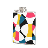 Farbenfroh, modern, trendig, cool kreisförmig flachmann (Links)