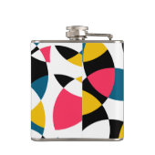 Farbenfroh, modern, trendig, cool kreisförmig flachmann (Rückseite)