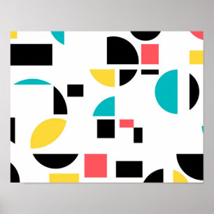 Farbenfroh, modern, trendig, lustig, fröhlich geom poster