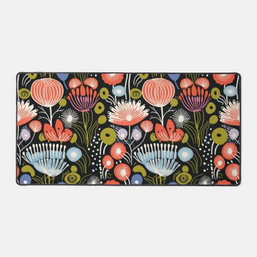 Farbenfroh, modern und blumenbotanisch schreibtischunterlage (Vorderseite)