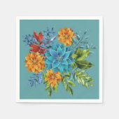 Farbenfroh, modern und blumenreich serviette (Vorderseite)