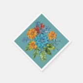 Farbenfroh, modern und blumenreich serviette (Ecke)