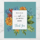 Farbenfroh, modern und blumenreich weinetikett (Einzelnes Label)