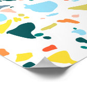 Farbenfroh Moderner Minimalistischer Abstrakter Sp Poster (Ecke)