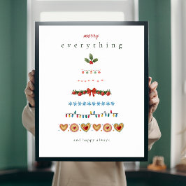 Farbenfroh Moderner Weihnachtsbaum Poster