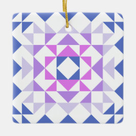 Farbenfroh Modernes Quilblock Geometrisches Blau L Keramikornament