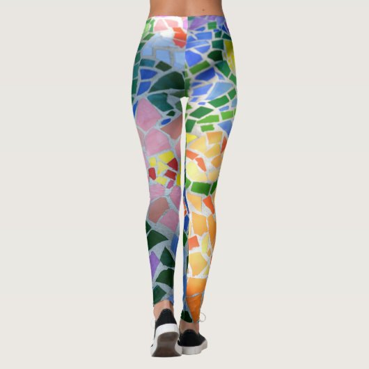 Farbenfroh Mosaik Koi Pond Leggings (Rückseite)