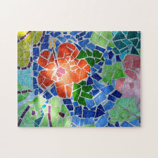 Farbenfroh Mosaik Koi Pond Puzzle (Horizontal)