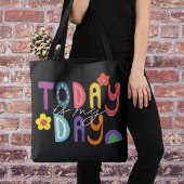 Farbenfroh Motivierend sein glücklich / heute ist Tasche