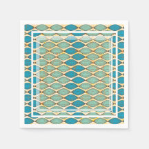 Farbenfroh Napkin mit afrikanischem Stoffmuster