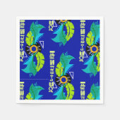 Farbenfroh Napkin mit afrikanischem Stoffmuster Serviette (Vorderseite)