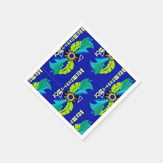 Farbenfroh Napkin mit afrikanischem Stoffmuster Serviette (Ecke)