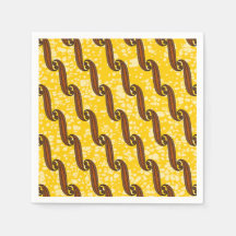 Farbenfroh Napkin mit afrikanischem Stoffmuster