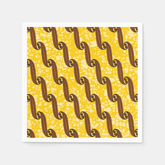 Farbenfroh Napkin mit afrikanischem Stoffmuster Serviette (Vorderseite)