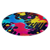 Farbenfroh Neonpaint Spritzer Art Schneidebrett (Ecke)