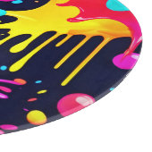 Farbenfroh Neonpaint Spritzer Art Schneidebrett (Ecke)