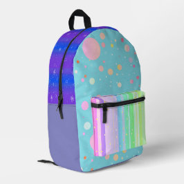 Farbenfroh niedlich kreativ künstlerisch bedruckter rucksack