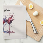 Farbenfroh nur einen Tropfen Wein Geschirrtuch (Viertel Falte)