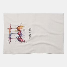 Farbenfroh nur einen Tropfen Wein Geschirrtuch