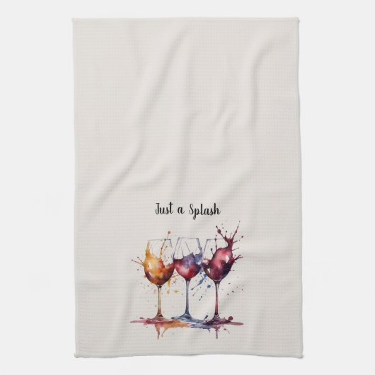 Farbenfroh nur einen Tropfen Wein Geschirrtuch (Vertikal)