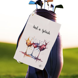 Farbenfroh nur einen Tropfen Wein Golfhandtuch