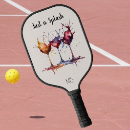 Farbenfroh nur einen Tropfen Wein Pickleball Schläger