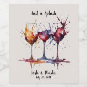 Farbenfroh nur einen Tropfen Wein Weinetikett (Einzelnes Label)