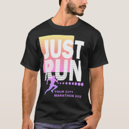 Farbenfroh, nur Marathon-Läufer-Track-Rennen Datum T-Shirt