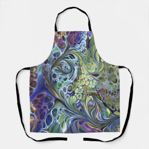 Farbenfroh Olive Salbei grün, lila blau Schürze