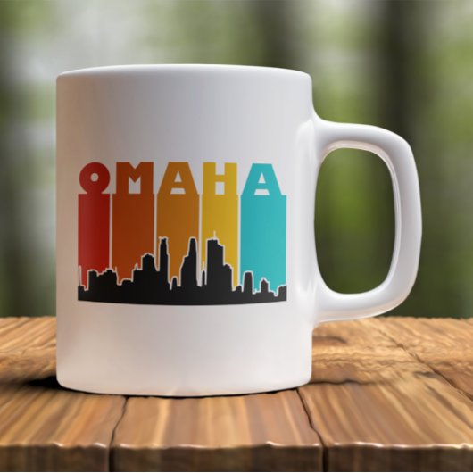 Farbenfroh Omaha Nebraska Retro Sunset Kaffeetasse