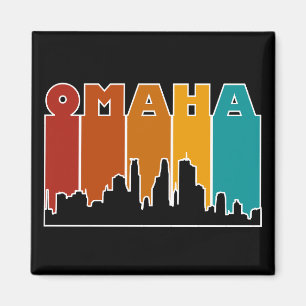 Farbenfroh Omaha Nebraska Retro Sunset Magnet