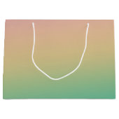 Farbenfroh Ombre Gradient Aquamarin Peach Pink Große Geschenktüte (Vorderseite)