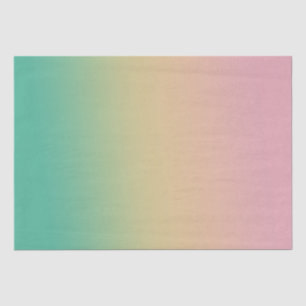Farbenfroh Ombre Gradient Aquamarin Peach Pink Seidenpapier