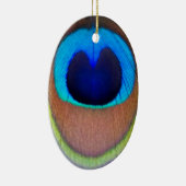 Farbenfroh Peacock Feather Eyespot Keramik Ornament (Rechts)