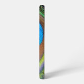 Farbenfroh Peacock Feather Eyespot Samsung Galaxy Hülle (Linke Seite)