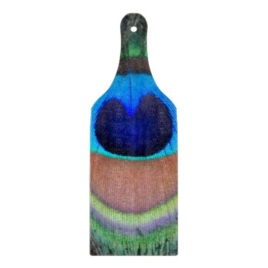 Farbenfroh Peacock Feather Eyespot Schneidebrett (Vorderseite)