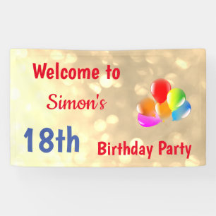 Farbenfroh Personalisiert 18. Geburtstag Banner