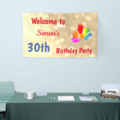 Farbenfroh Personalisiert 30. Geburtstag Banner (Messeveranstaltung)