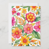 Farbenfroh pink floral mexikanische Fiesta 1. Gebu Einladung (Rückseite)