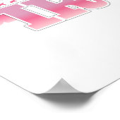 Farbenfroh pink Geburtstagsmädchen Poster (Ecke)
