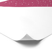 Farbenfroh pink Ich vermisse Sie bedrücktes Herz Poster (Ecke)