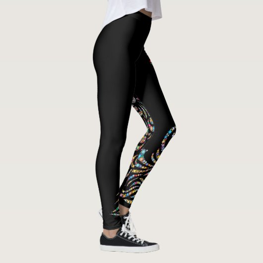 Farbenfroh Polka Dot Peacock Leggings (Rechts)