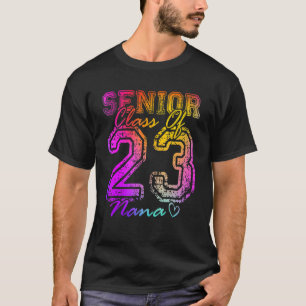 Farbenfroh Proud Nana Niedlich Heart Graduate Seni T-Shirt